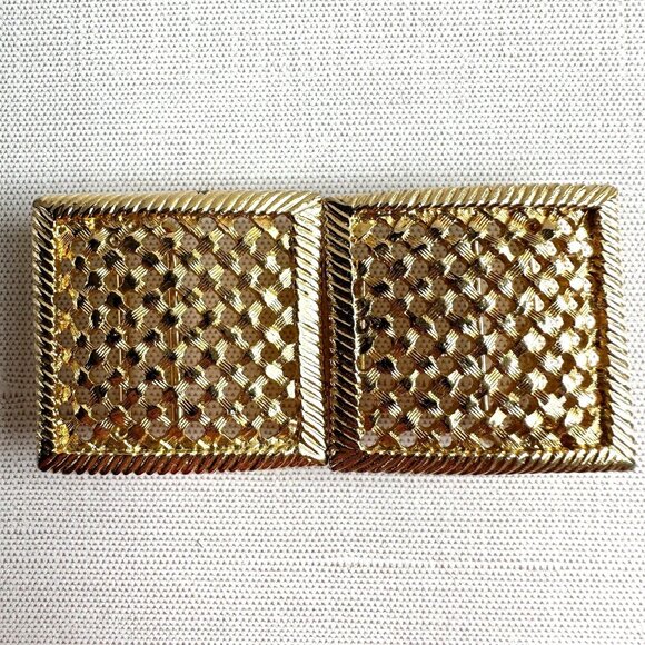Gold Tone Lattice Belt Buckle - Picture 1 of 6